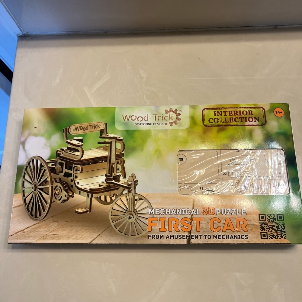 Wood Trick Mechanical 3D Puzzle - First Car